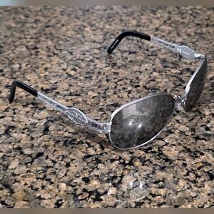 Jean Paul Gaultier JPG Vintage Rare Sunglasses 58-6112 Silver Color Mirrored Len